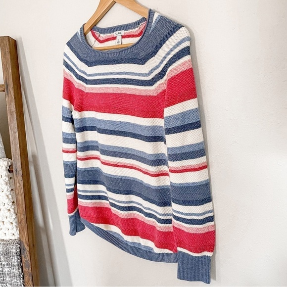 L.L. Bean | Striped Knit Cozy Cotton Sweater - Picture 2 of 9